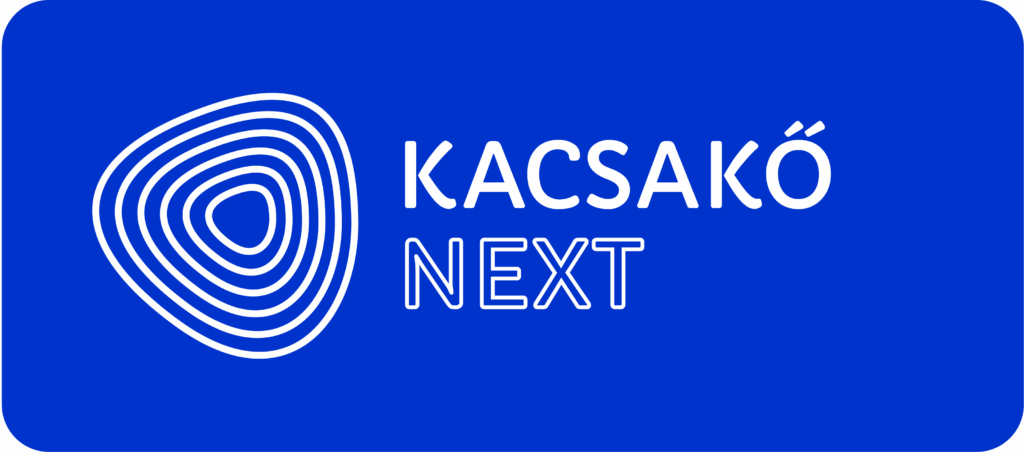 kacsako next logo cimke szines